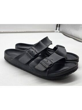 Birkenstock Arizona EVA Sandals Shoes Womens Size 9 Black Slide Damaged
